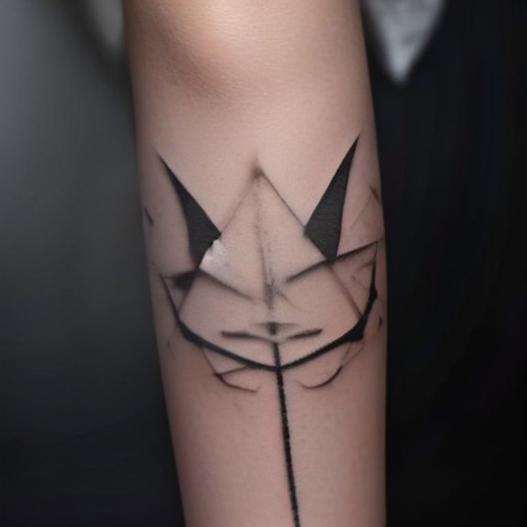 Fine-line geometric tattoo on wrist