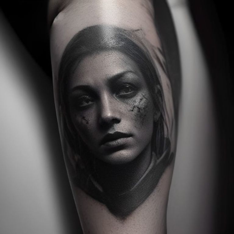 Realism tattoo on upper arm